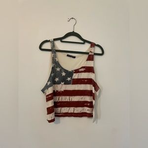 Brandy Melville American Flag Tank